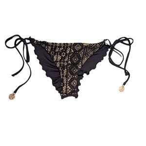 Luli Fama SWEET SEDUCTION Lace Ruched Back Brazilian Tie Side Bikini Bottom